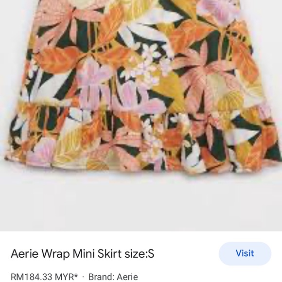 Aerie floral wrap around skirt - Picture 6 of 7